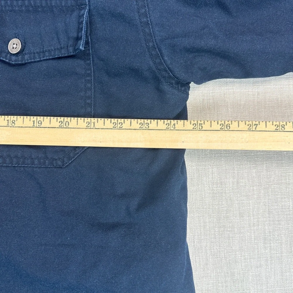 Levis Shirt Jacket Mens XL Navy Blue Cotton Fleece Lined Insulated Workwear EUC